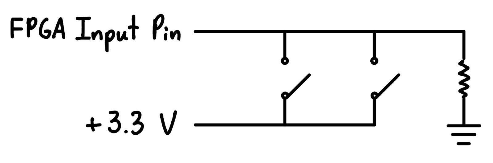 Circuit diagram for the IDC